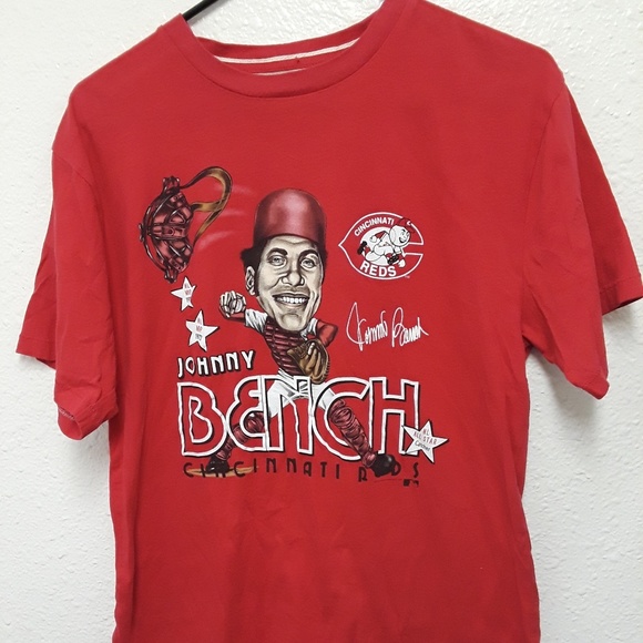 MLB Cincinnati Reds Mens Johnny Bench Shirt - Picture 2 of 6